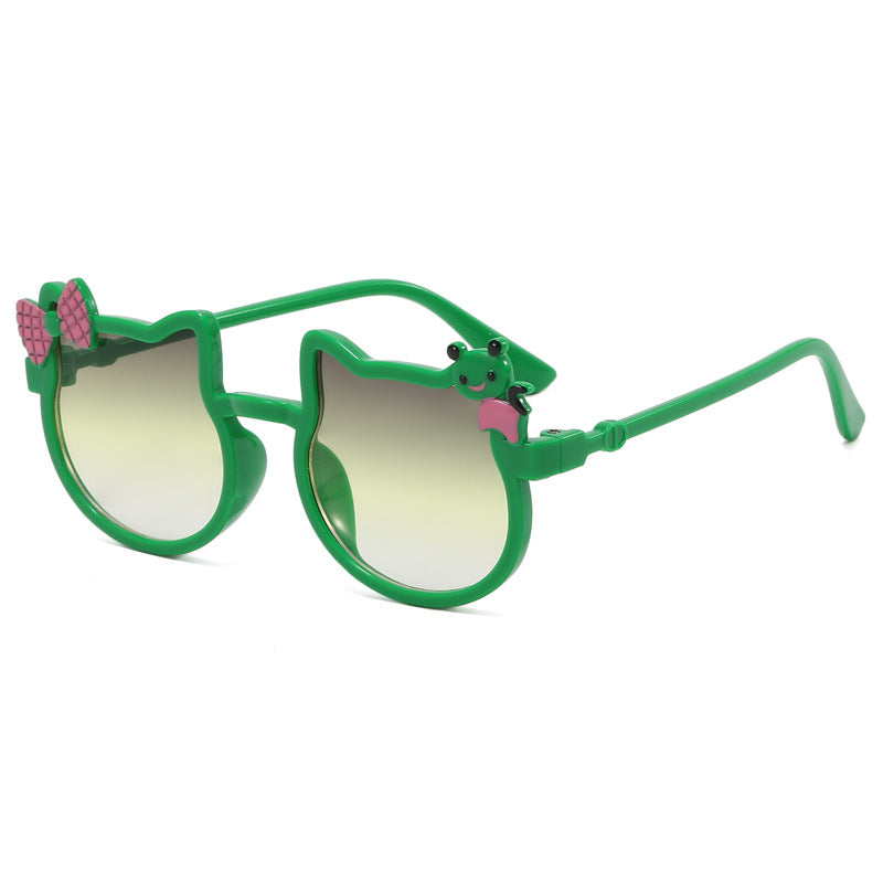 Venta al por mayor PC Cute Cat Bow Knot Kids Gafas de sol